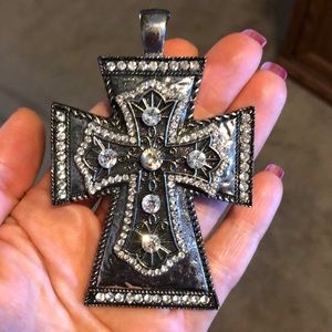 Silver cross necklace